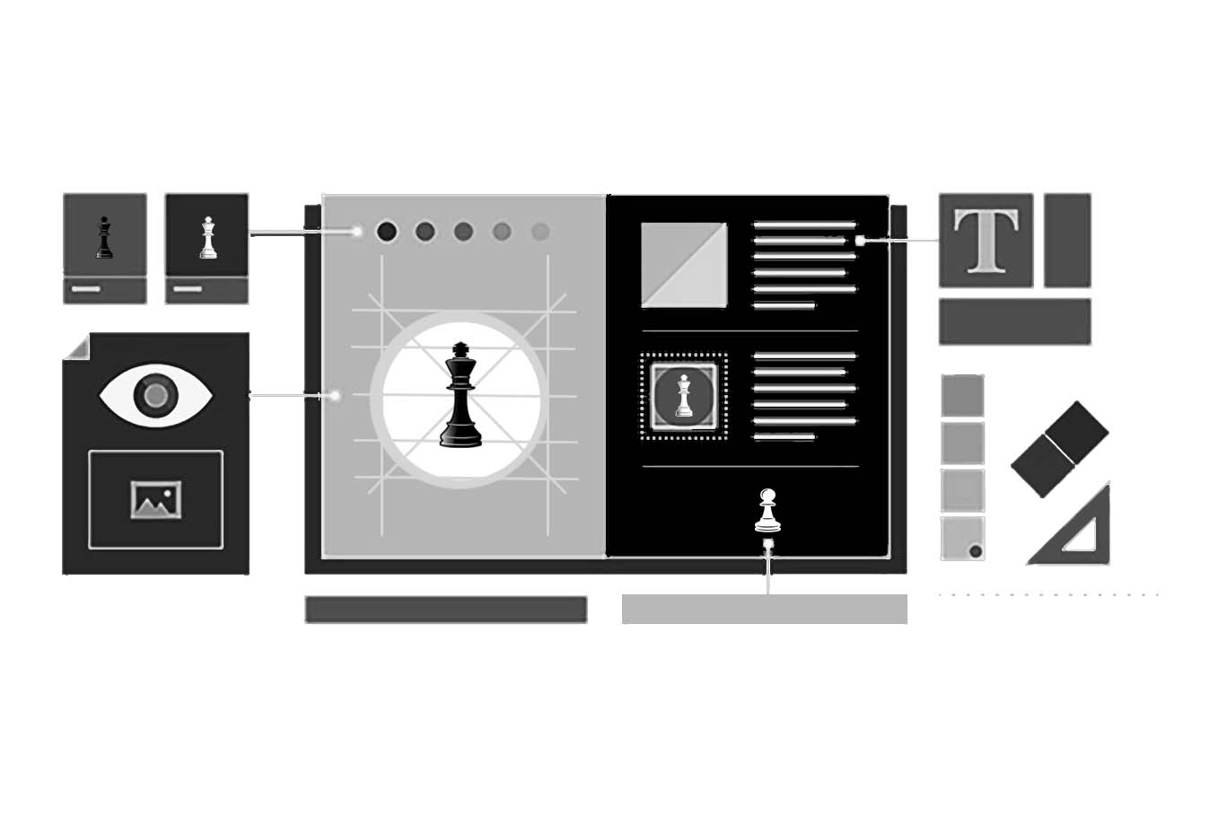 Infinite Look identity framework with typography, colour, imagery, and graphic elements