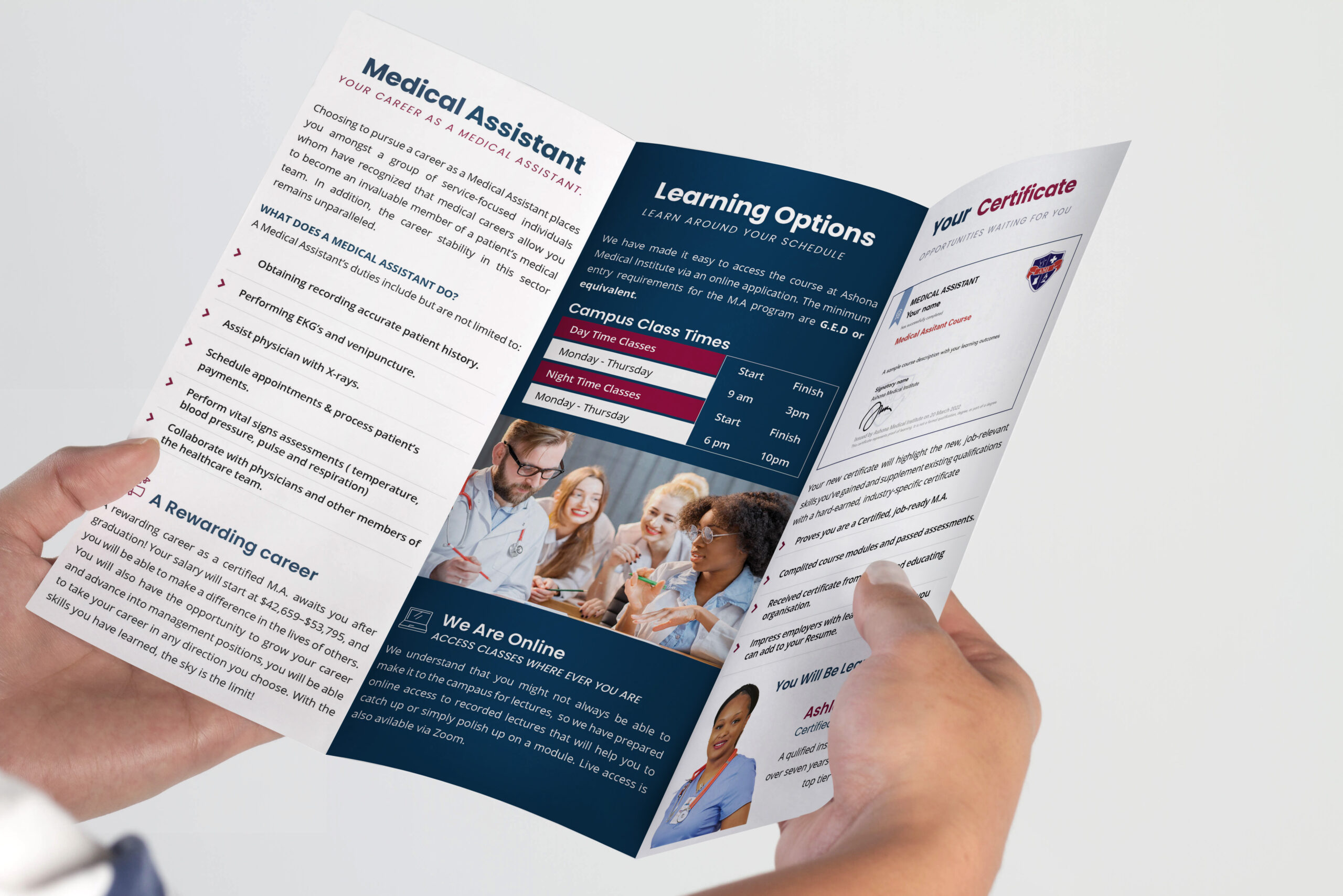 Ashona Medical Institute brochure interior