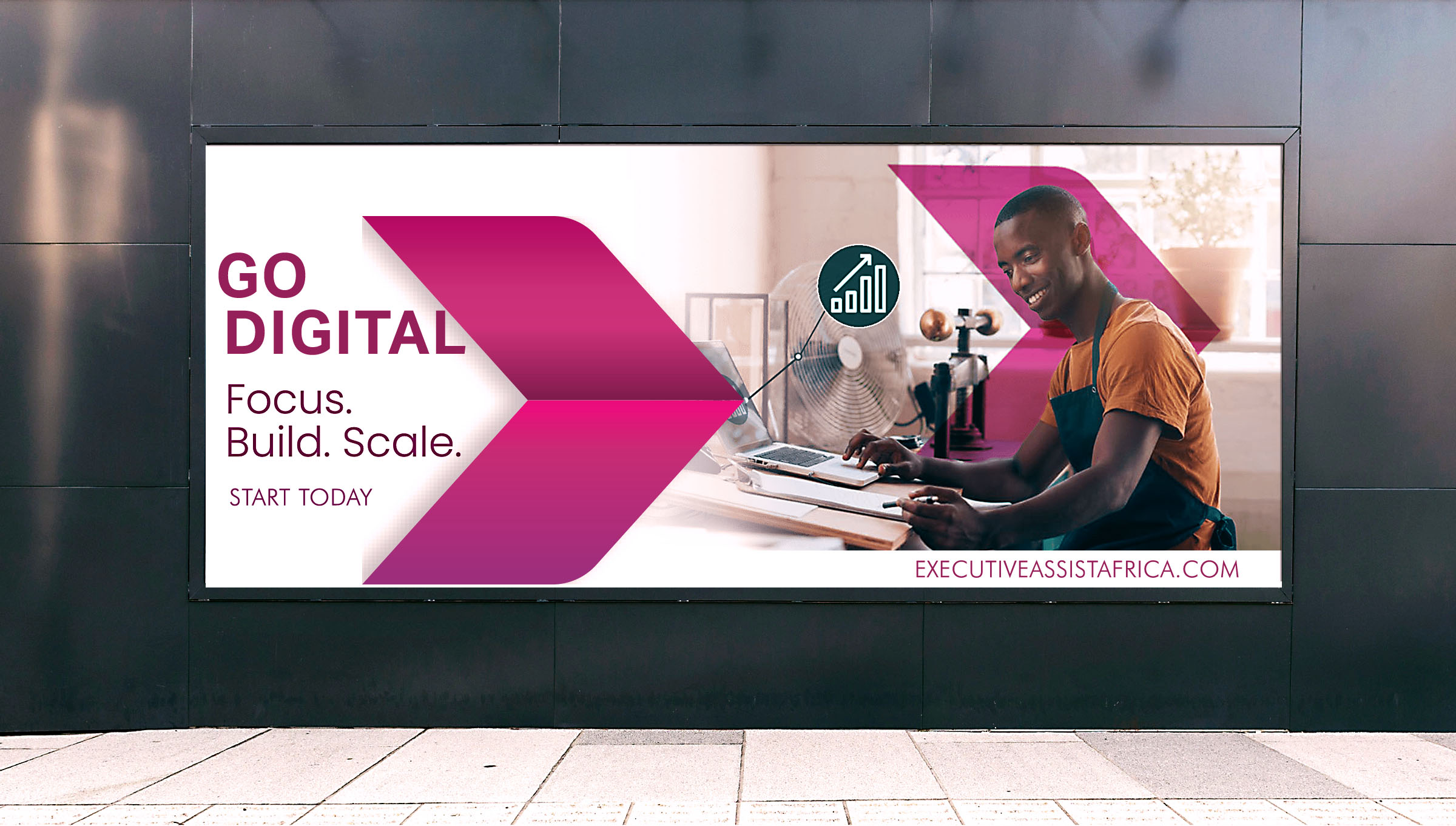 Executive Assist Go Digital campaign billboard