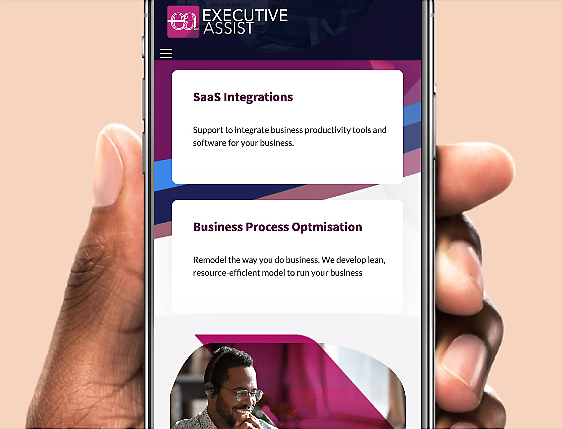 Executive Assist mobile website